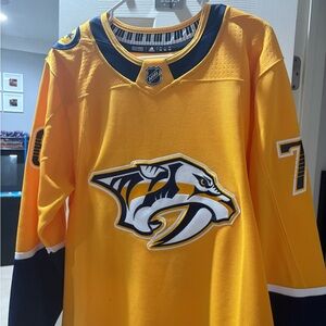 Adidas Yellow and Black NHL Jersey